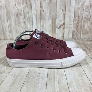 Converse All Star Maroon Low Top Canvas Sneakers Women's Size‎ 8